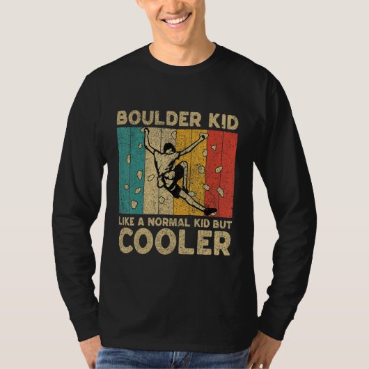 Boulder Kid Funny Rock Climbing Bouldering Kids T-shirt (Voorkant)