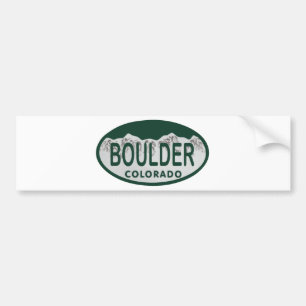 Boulder licence oval bumpersticker