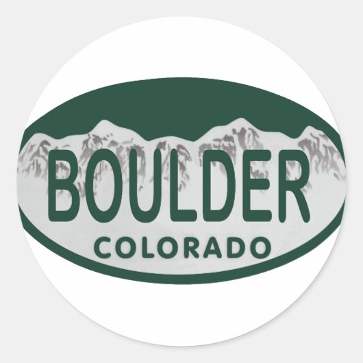 Boulder licence oval ronde sticker (Voorkant)