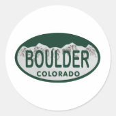 Boulder licence oval ronde sticker (Voorkant)