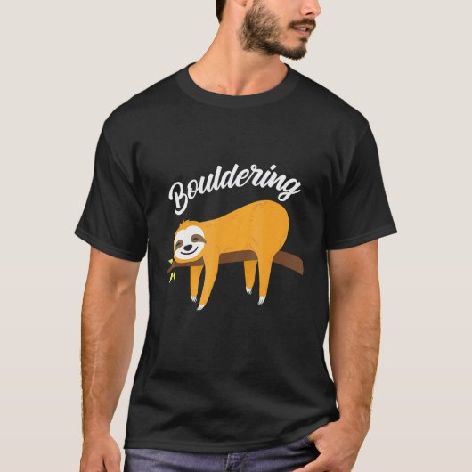Boulder Luiaard Klimmen Rots Klimmen T-shirt (Voorkant)