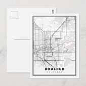Boulder Map Briefkaart (Voorkant / Achterkant)