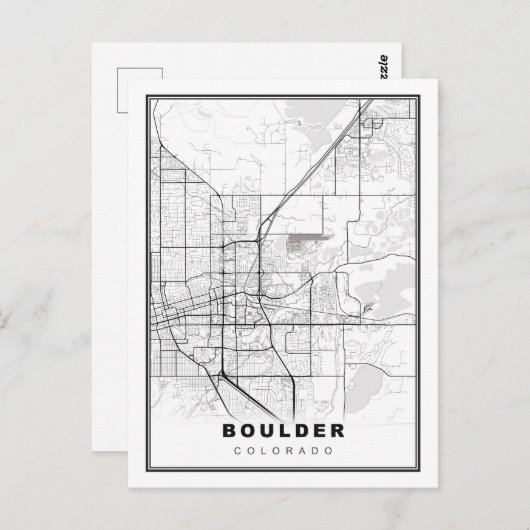 Boulder Map Briefkaart (Voorkant / Achterkant)