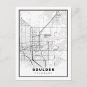 Boulder Map Briefkaart (Voorkant)