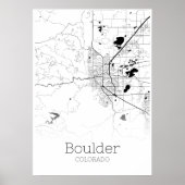 Boulder Map - Colorado - City Map Poster (Voorkant)