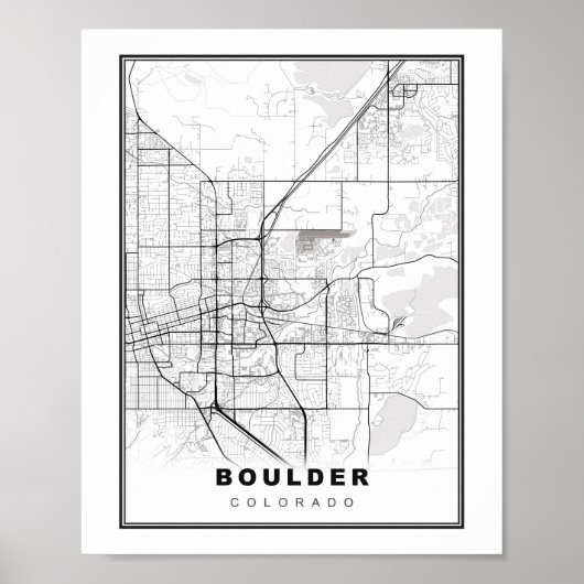 Boulder Map Poster (Voorkant)