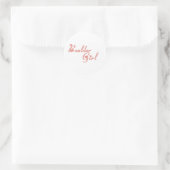 Boulder Meisje T-shirts Ronde Sticker (Tas)