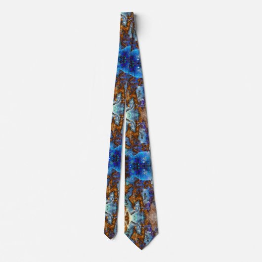 Boulder Opal Gemstone Print Stropdas (Achterkant)