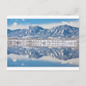 Boulder Reservoir Flatirons Reflectie Boulder Co. Briefkaart (Voorkant)