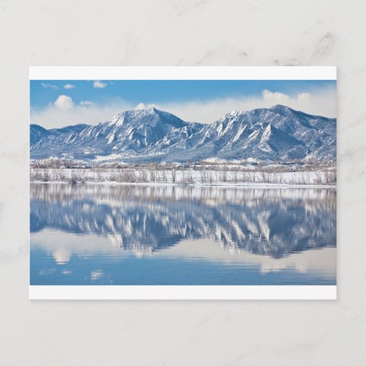 Boulder Reservoir Flatirons Reflectie Boulder Co. Briefkaart (Voorkant)