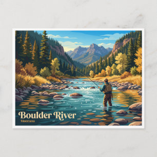 Boulder River Big Timber Montana Briefkaart