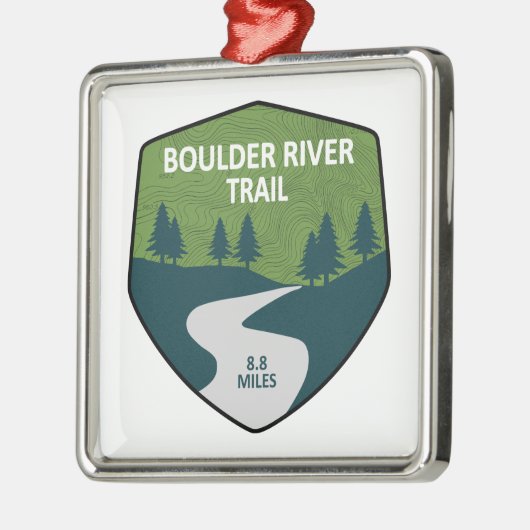 Boulder River Trail Washington Metalen Ornament (Links)