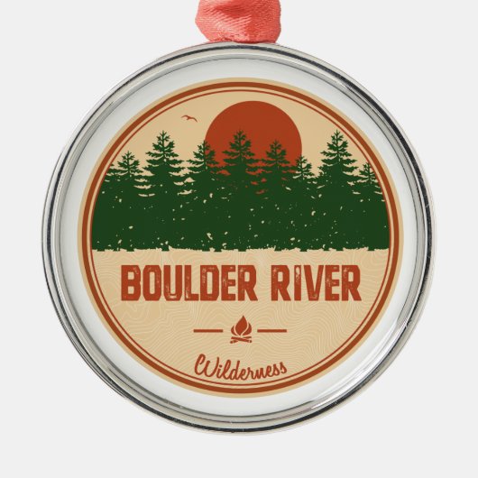 Boulder River Wilderness Metalen Ornament (Voorkant)