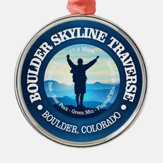 Boulder Skyline Traverse (V) Metalen Ornament (Voorkant)