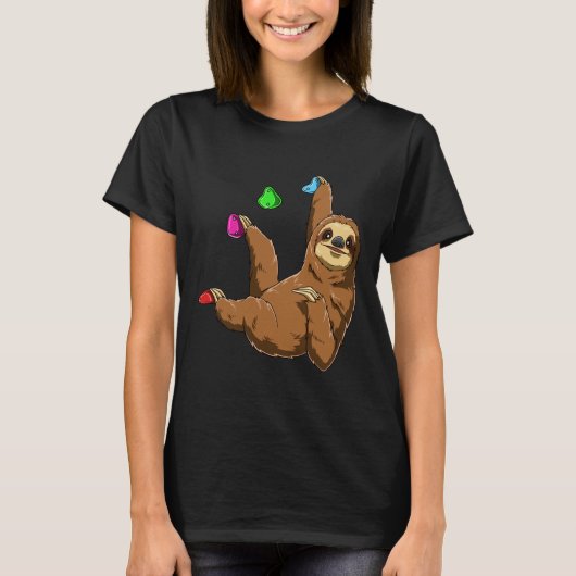 Boulder Sloth Bouldering en klimming T-shirt (Voorkant)