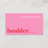 Boulder Texas winkel bedrijf Visitekaartje (Voorkant)