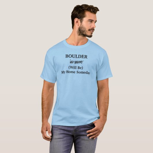 BOULDER Thuis Someday Reisquote T-shirt (Voorkant volledig)