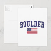 Boulder US Flag Briefkaart (Voorkant / Achterkant)