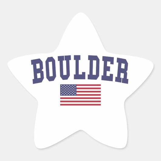 Boulder US Flag Ster Sticker (Voorkant)