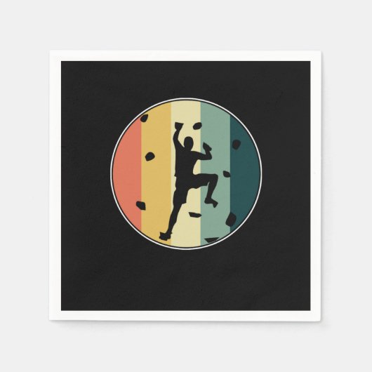 Boulder Vintage Wall Climbing Sports Gift Servet (Voorkant)