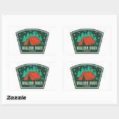 Boulder Wilderness Camping Rechthoekige Sticker (Vel)