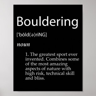 Boulderen Definitie Berg Rots Bergbeklimming Poster