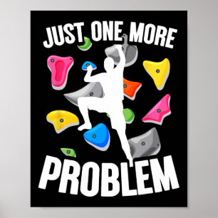 Boulderen en indoor rock klimmen, klimmer en B Poster