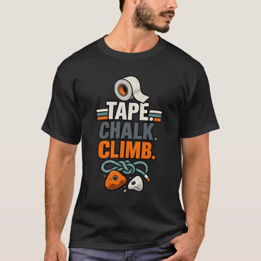 Boulderen en klimmen t-shirt (Voorkant)