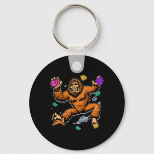 Boulderen Sasquatch Bergbeklimmer Bigfoot Rots Sleutelhanger