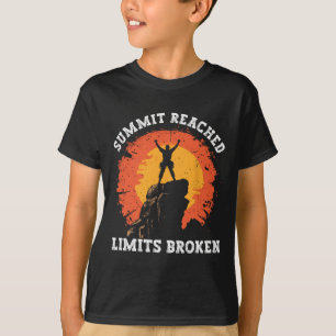 Boulderende Rotsbeklimmer Summit Bereik Berg Rots T-shirt