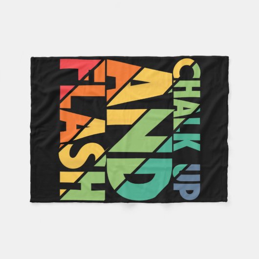 Boulderer Chalk Up And Flash Bouldering _5  Fleece Deken (Voorkant (Horizontaal))