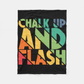 Boulderer Chalk Up And Flash Bouldering _5  Fleece Deken (Voorkant)