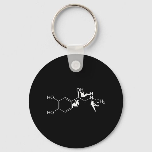Boulderer & Climbing Adrenaline Formula CHNO Gift Sleutelhanger (Voorkant)