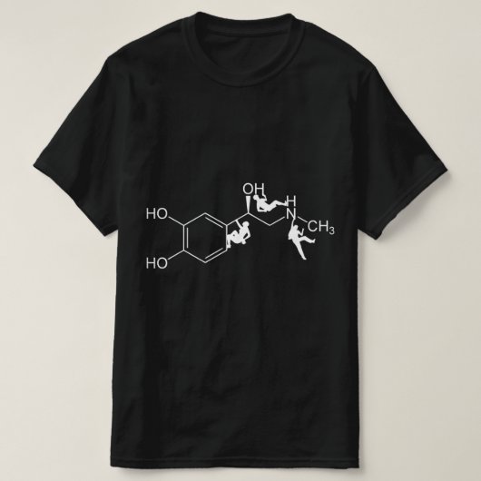 Boulderer & Climbing Adrenaline Formula CHNO Gift T-shirt (Design voorkant)