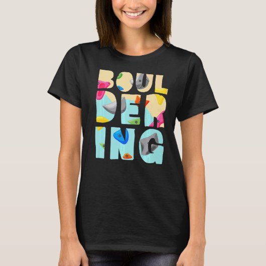 Boulderer Rock, bergbeklimmer, Bouldering T-shirt (Voorkant)