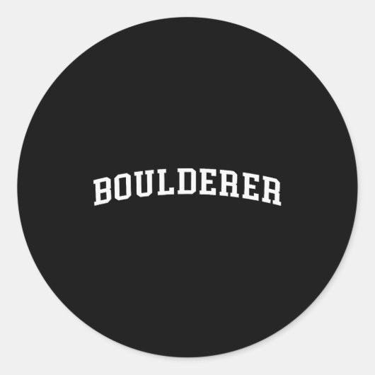 Boulderer ronde sticker (Voorkant)