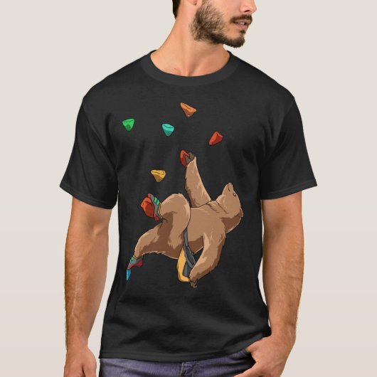Bouldering and Climbing Grizzly T-shirt (Voorkant)