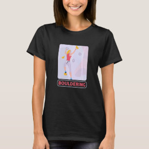 Bouldering beklimming muur-alpinistisch gebergte E T-shirt