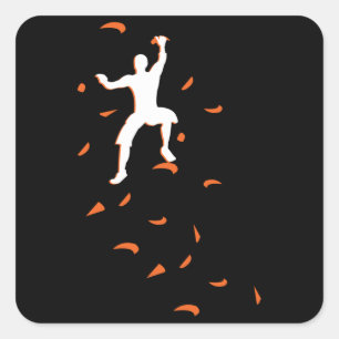 Bouldering Boulder Sport Klimaatmuur Vierkante Sticker
