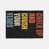 Bouldering Chalk Up And Crush Your Fears Boulderer Fleece Deken (Voorkant (Horizontaal))