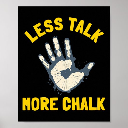 Bouldering Climber Chalk Boulderer Artificial Rock Poster (Voorkant)