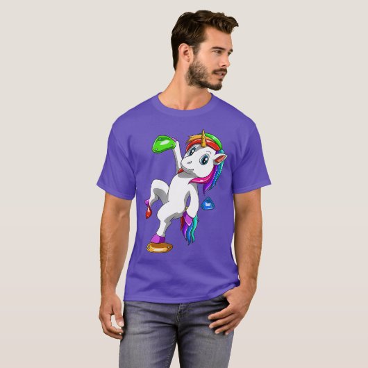 Bouldering en rockbeklimming Unicorn Premium T-shirt (Voorkant volledig)
