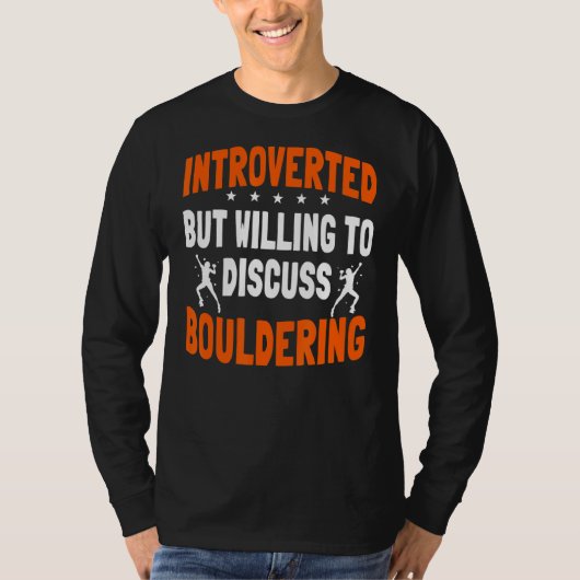 Bouldering Introvert Boulderer-klimmer T-shirt (Voorkant)