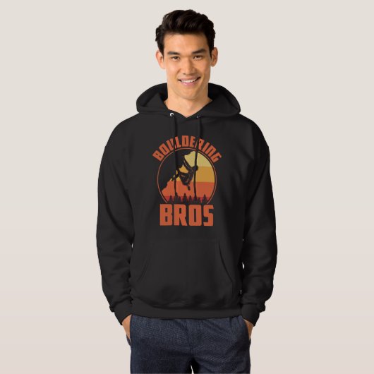 Bouldering klimmer Boulderer Bros Hoodie (Voorkant volledig)