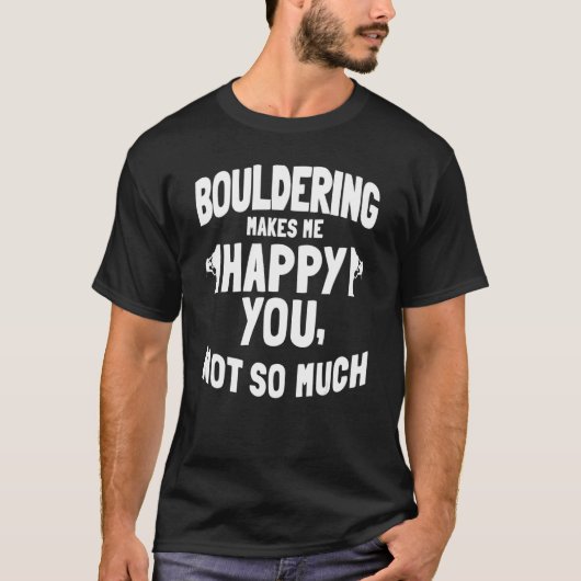 Bouldering-klimmer-kunststeen binnenshuis t-shirt (Voorkant)