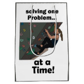 Bouldering Probleemoplosser Rotsklimfeestje Medium Cadeauzakje (Achterkant)