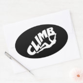 Bouldering-rottenbeklimming Ovale Sticker (Envelop)