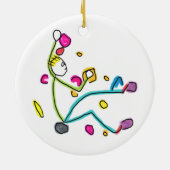 Bouldering Stickman Keramisch Ornament (Achterkant)