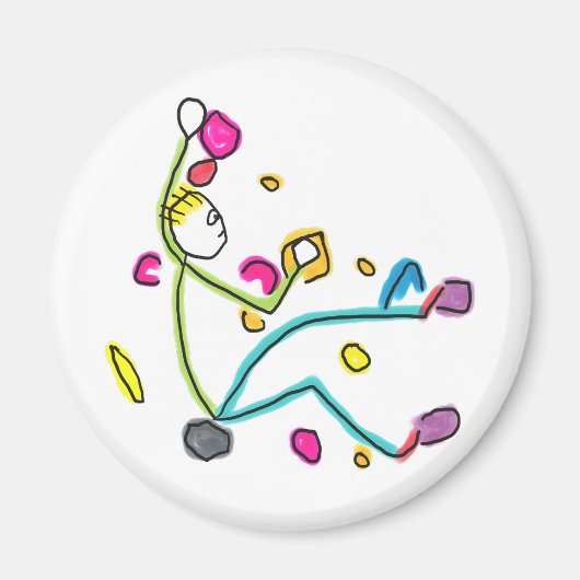 Bouldering Stickman Magneet (Voorkant)