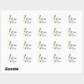 Bouldering Stickman Ronde Sticker (Vel)